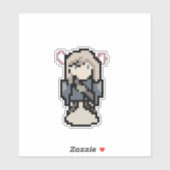 Sticker Violet Evergarden pixel art sprint (Feuille)