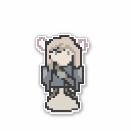 Sticker Violet Evergarden pixel art sprint (Devant)