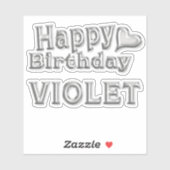 Sticker Violet Happy Birthday (Feuille)