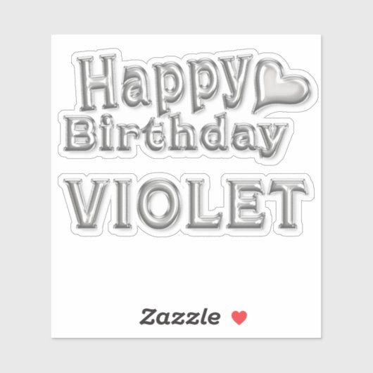 Sticker Violet Happy Birthday (Feuille)