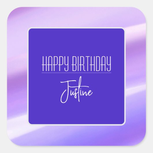 Sticker violet "Joyeux anniversaire" (Devant)