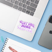 Sticker Violet Multicolore Juste Un Chapitre De Plus Vinyl (Ordinateur portable avec iPhone)