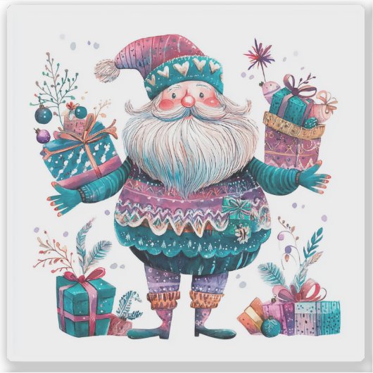 Sticker violet pour Joyeux Noël ! (Devant)