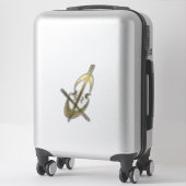 Sticker violon au violon d'or (Sur valise)