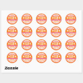 Sticker VIP Pass Party (rose citrouille chaud) (Feuille)