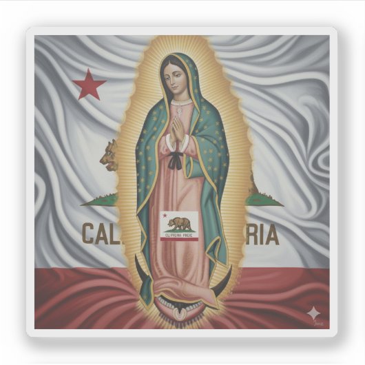 Sticker Virgen de Guadalupe - California (Devant)