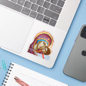 Sticker Virgin Mary Decal Theotokos (Ordinateur portable avec iPhone)