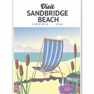 Sticker Virginia Beach Virginia USA affiche de voyage Stic