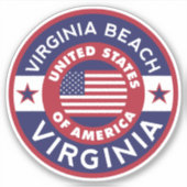 Sticker VIRGINIA BEACH, Virginie (Devant)