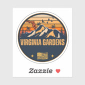 Sticker Virginia Gardens, Floride (Feuille)