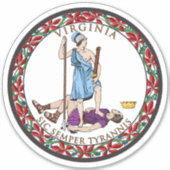 Sticker Virginia State Seal, Le drapeau de l'état de Virgi (Devant)