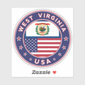 Sticker Virginie-Occidentale (Feuille)