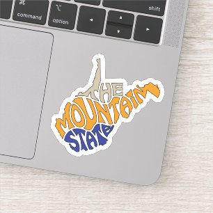 Sticker Virginie-Occidentale Surnom Word Art