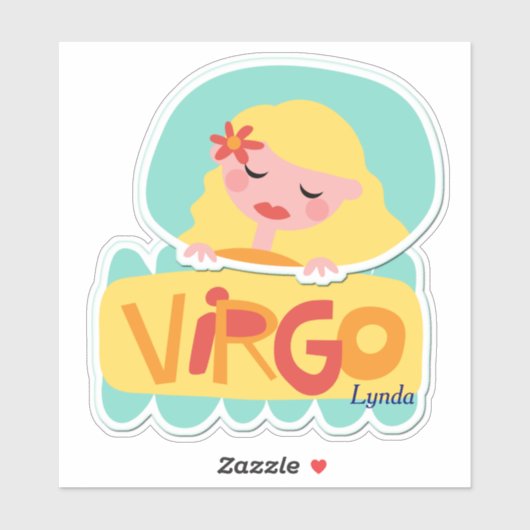 Sticker Virgo le Maiden Zodiac Contour (Feuille)