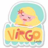 Sticker Virgo le Maiden Zodiac Contour (Devant)