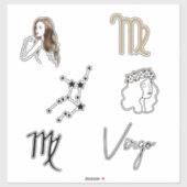 Sticker Virgo le premier anniversaire astrologie zodiac (Feuille)