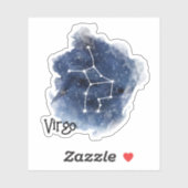 Sticker Virgo Starry Constellation de nuit personnalisée (Feuille)