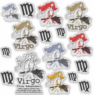 Sticker Virgo the Maiden zodiac dessins et graphiques
