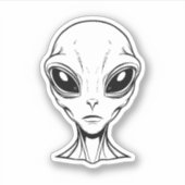 Sticker Visage Alien (Devant)