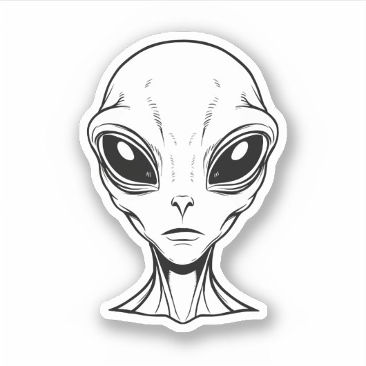 Sticker Visage Alien (Devant)