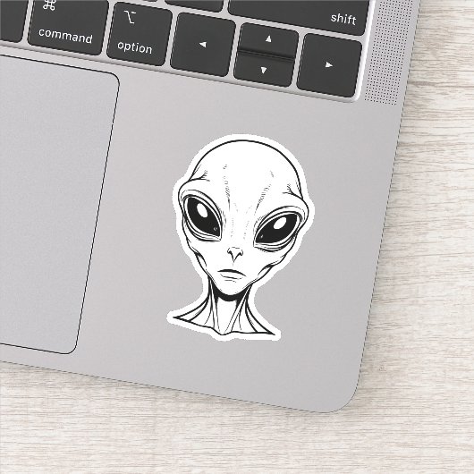 Sticker Visage Alien (Détail)
