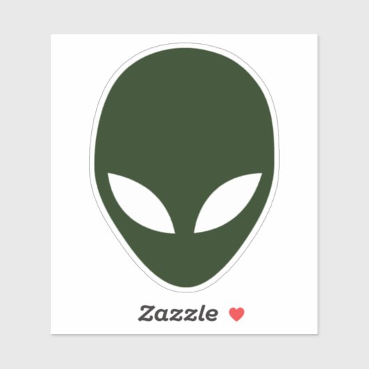 Sticker Visage Alien (Feuille)