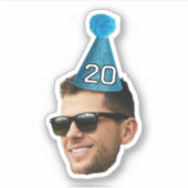 Sticker Visage Anniversaire Personnalisé, Sticker  (Devant)