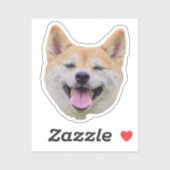 Sticker Visage Chien, Cadeaux Amoureux de les chie (Feuille)