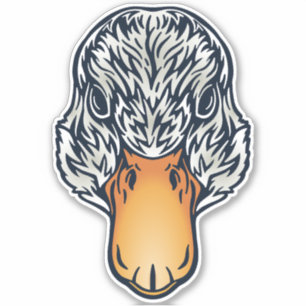 Sticker Visage de canard ami de ferme