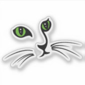 Sticker Visage de Chat Mignon (Devant)