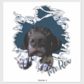 Sticker visage de chien de Fanny (Feuille)