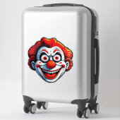 Sticker Visage de Clown de Dessin Animé (Sur valise)