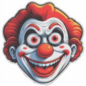 Sticker Visage de Clown de Dessin Animé (Devant)