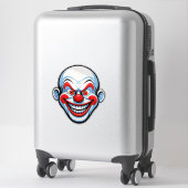 Sticker Visage de Clown de Dessin Animé (Sur valise)