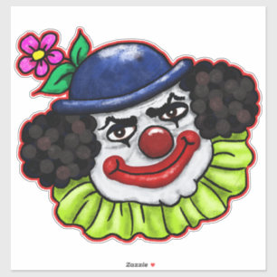 Sticker Visage de clown déplaisant Halloween Fun par Che
