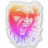 Sticker Visage de cri (Devant)