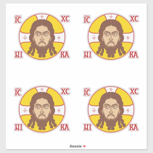 Sticker Visage de Jésus Christ Icône Orthodoxe (Feuille)