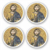 Sticker Visage de Jésus Christ Orthodoxe Haga Sophia Icône (Devant)