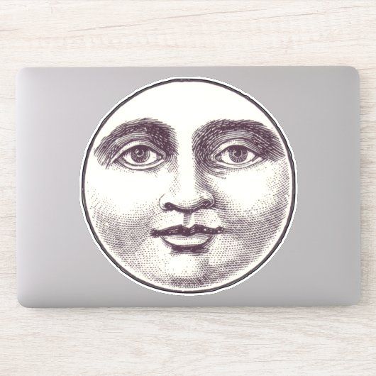 Sticker Visage de la lune (Ordinateur)