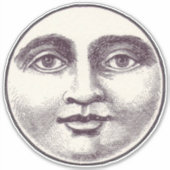 Sticker Visage de la lune (Devant)