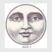 Sticker Visage de la lune (Feuille)