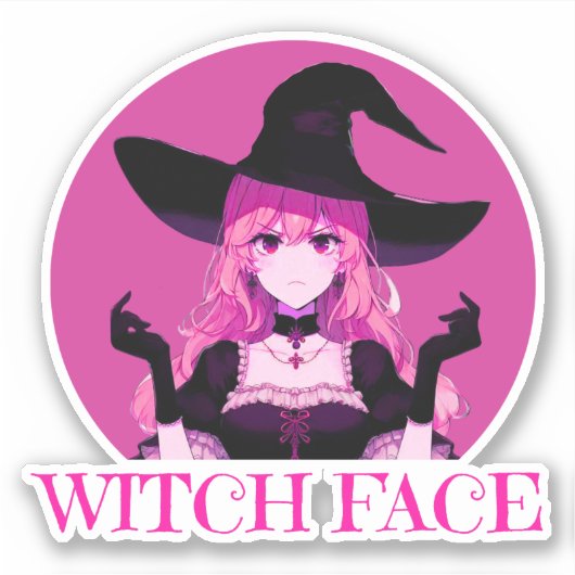Sticker Visage de la sorcière (Devant)
