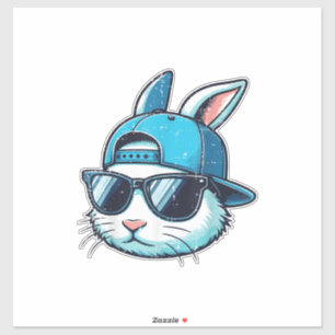 Sticker Visage de Lapin de Pâques Casquette de Baseball Lu