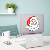Sticker Visage de Père Noël Vintage (Ordinateur portable sur le bureau)