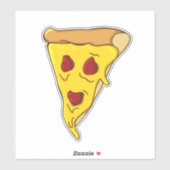 Sticker Visage de pizza effrayante (Feuille)