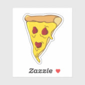 Sticker Visage de pizza effrayante (Feuille)