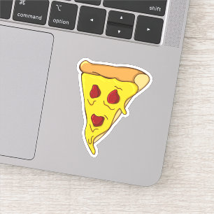 Sticker Visage de pizza effrayante