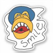 Sticker Visage de singe souriant (Recto)