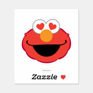 Sticker Visage de sourire d'Elmo avec les yeux en forme de