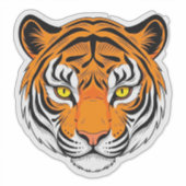 Sticker Visage de Tigre Vibrant (Devant)